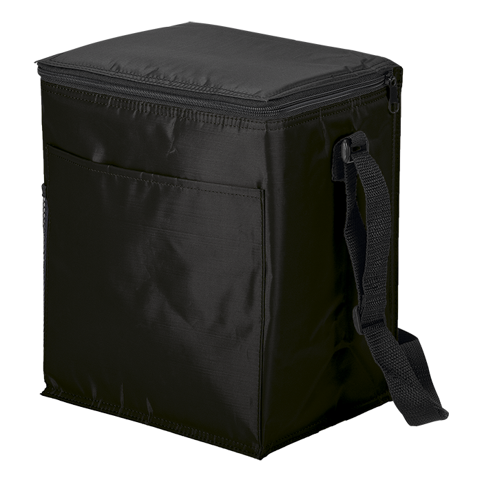 12 Can Cooler with 2 Exterior Pockets 70D PEVA Lining