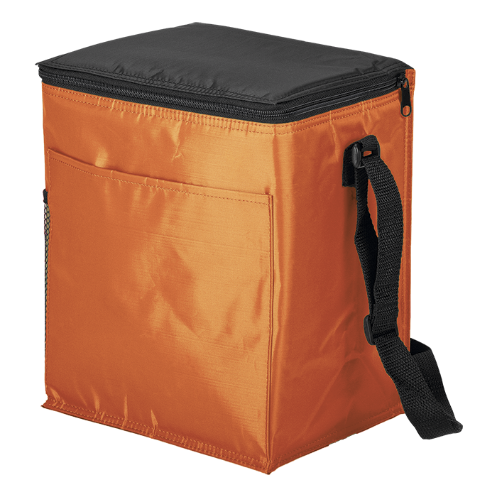 12 Can Cooler with 2 Exterior Pockets 70D PEVA Lining