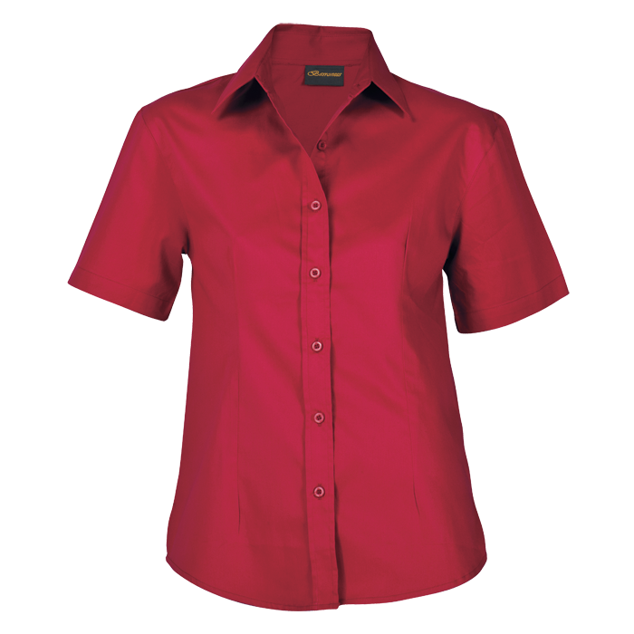 Brushed Cotton Twill Blouse Short Sleeve Ladies