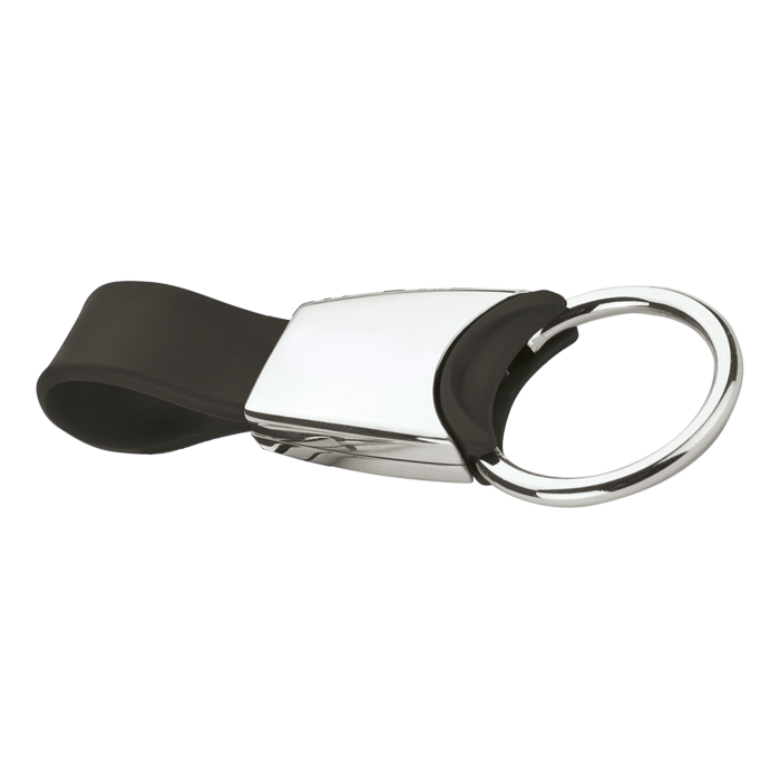 Metal Keychain with Silicone Strap