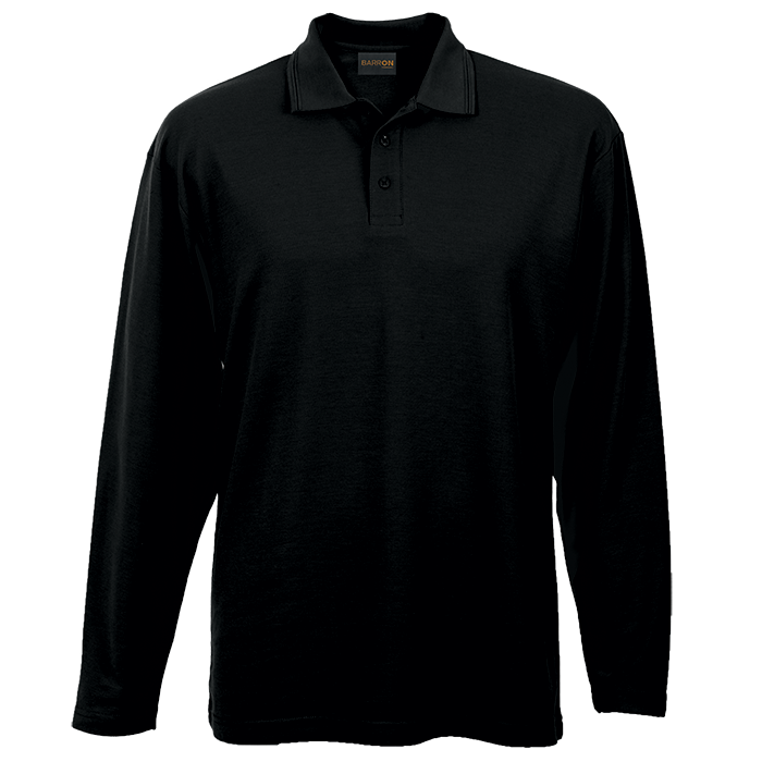 175g Pique Knit Long Sleeve Golfer Mens