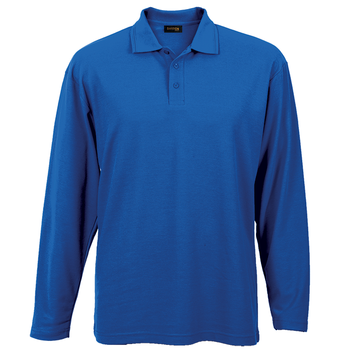 175g Pique Knit Long Sleeve Golfer Mens