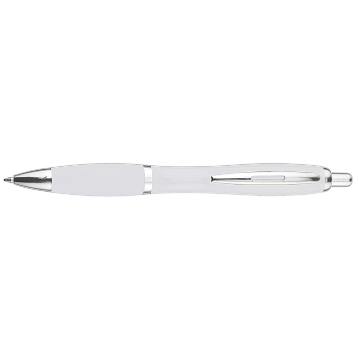 Curved Design Ballpoint Pen with Coloured Barrel