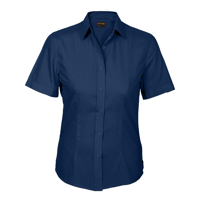 Basic Poly Cotton Blouse Short Sleeve Ladies