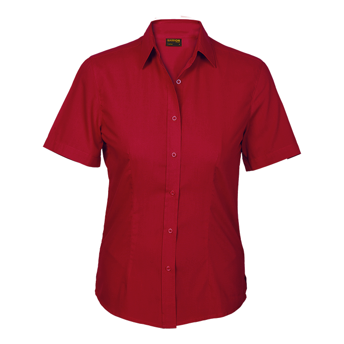 Basic Poly Cotton Blouse Short Sleeve Ladies