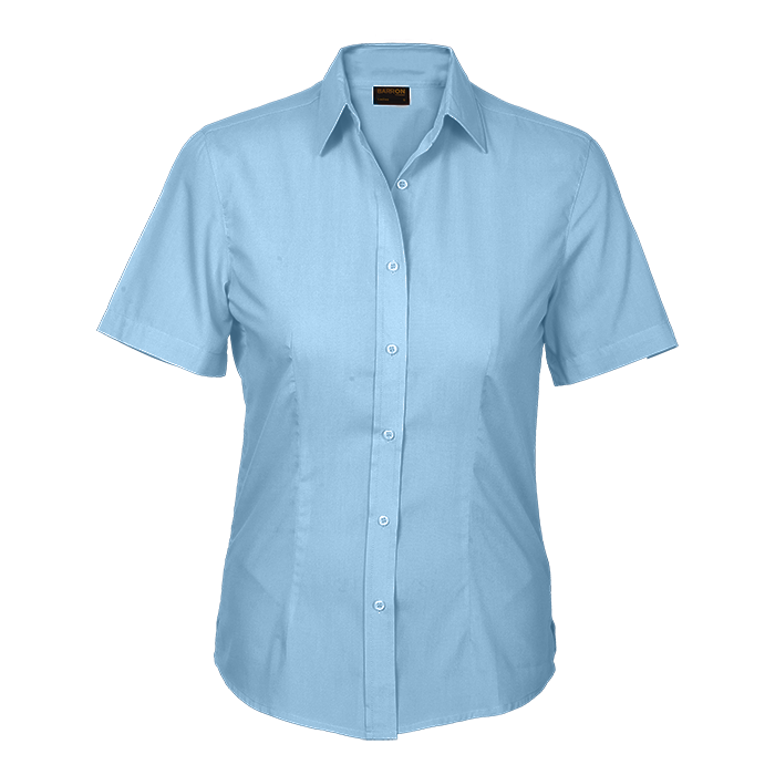 Basic Poly Cotton Blouse Short Sleeve Ladies