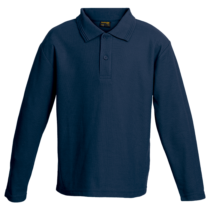 175g Pique Knit Long Sleeve Golfer Kiddies