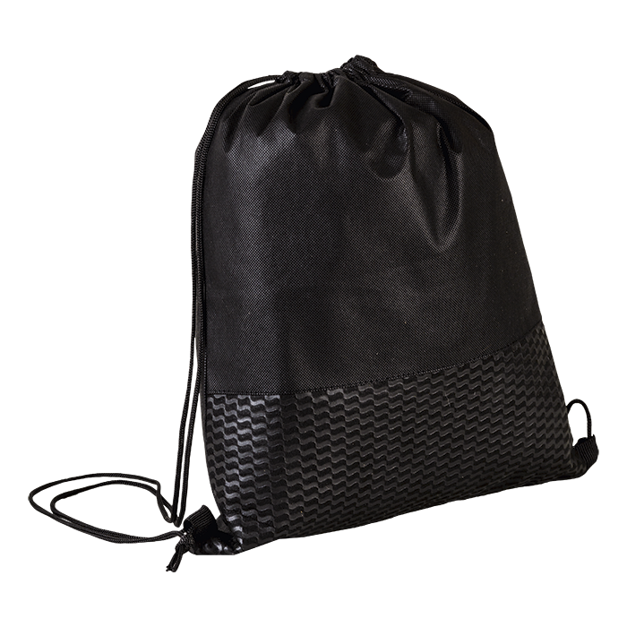 Wave Design Drawstring Bag Non-Woven