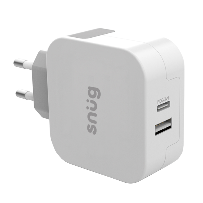 Snug Wall Charger PD 30W Two Ports