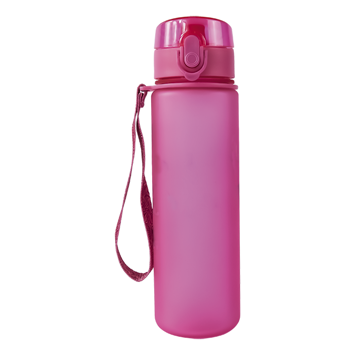 600ml Frosted Cylinder Water Bottle