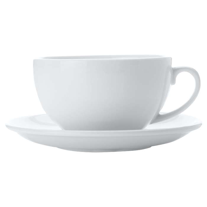 White Basics Cappuccino Cup and Saucer 320ml