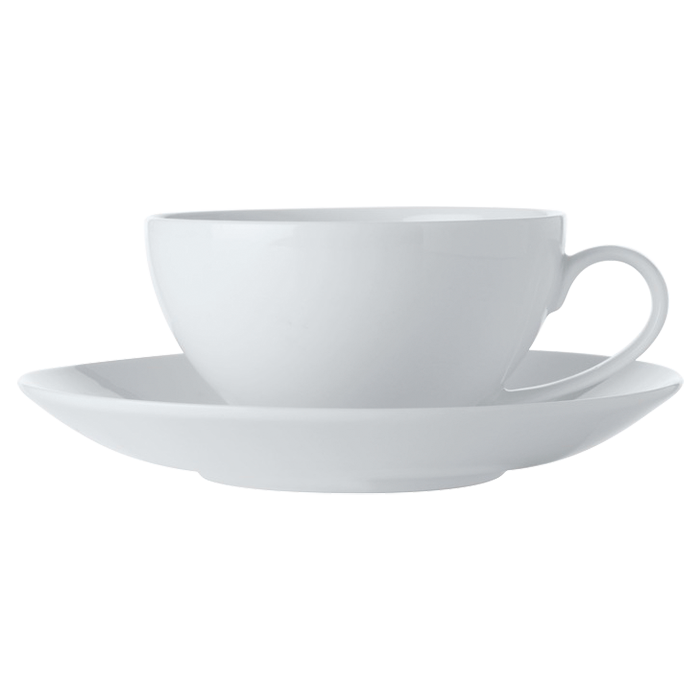 White Basics Coupe Cup and Saucer 200ml