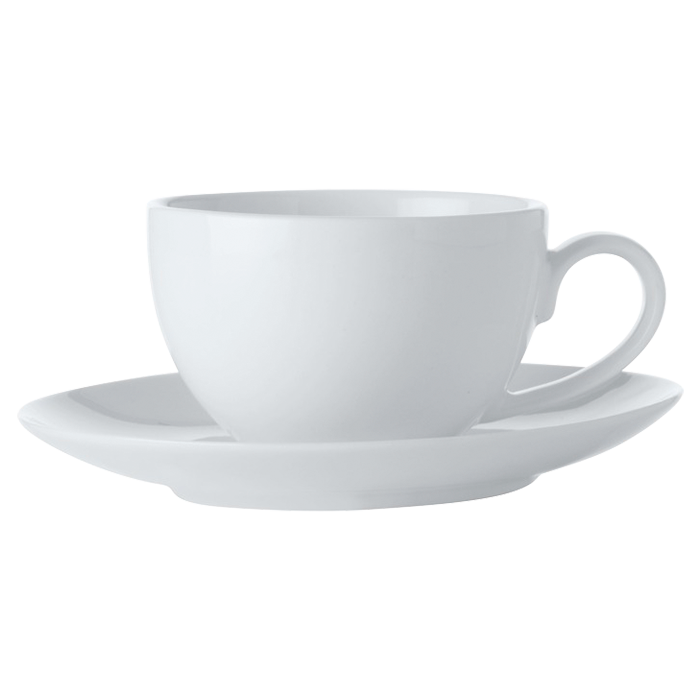 White Basics Coupe Demi Cup and Saucer 100ml