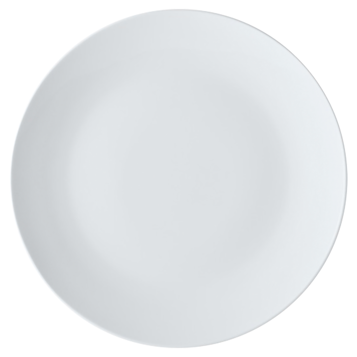 White Basics Coupe Plate