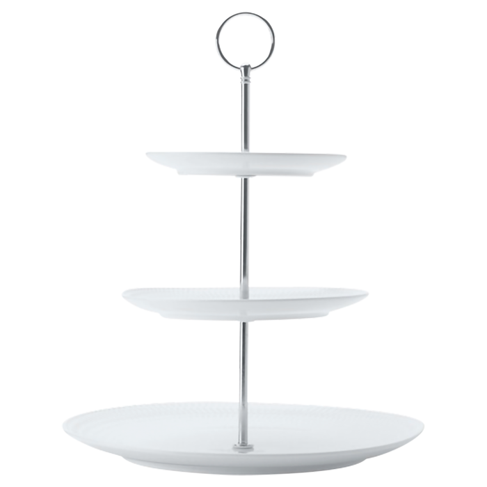 White Basics Diamonds 3-Tier Cake Stand