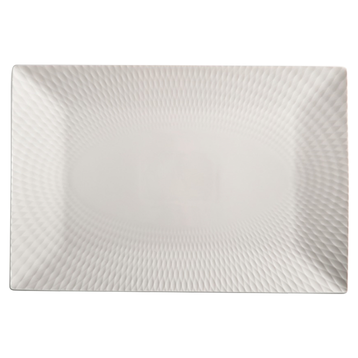 White Basics Diamonds Rectangular Platter