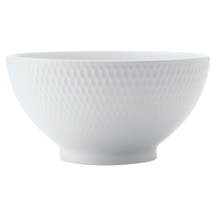 White Basics Diamonds Rice Bowl