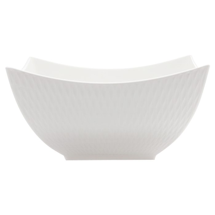 White Basics Diamonds Square Bowl