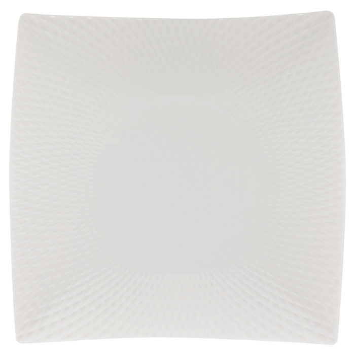 White Basics Diamonds Square Plate