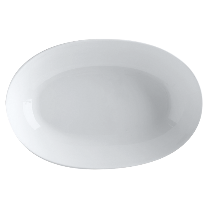 White Basics Oval Bowl