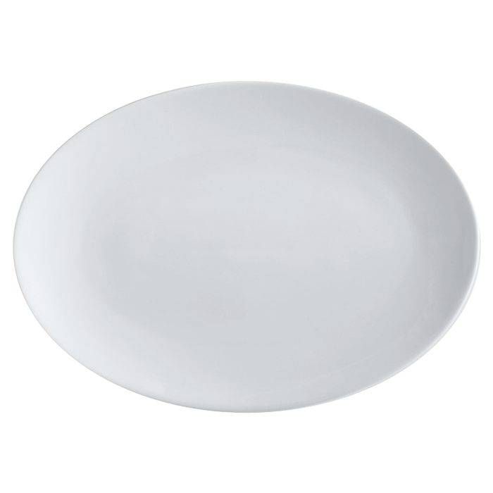 White Basics Oval Plate