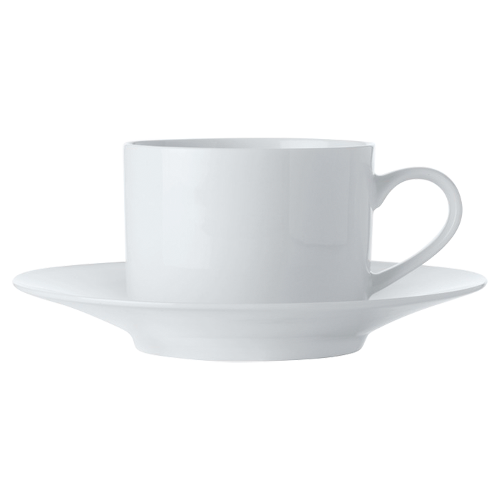 White Basics Straight Cup and Saucer 250ml