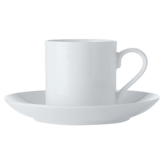 White Basics Straight Demi Cup and Saucer 100ml