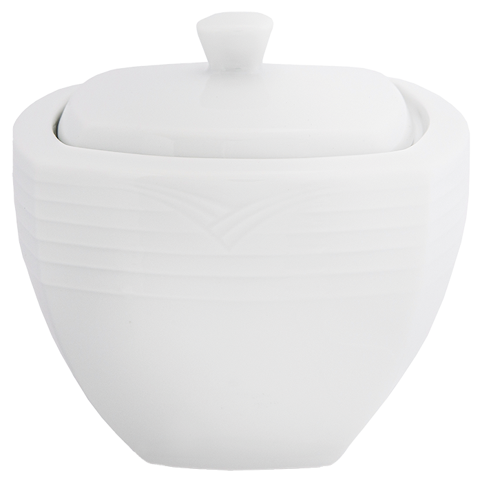 Arctic White Square Sugar Bowl