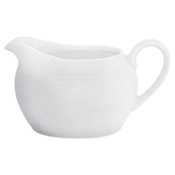 Arctic White Gravy Boat with Saucer