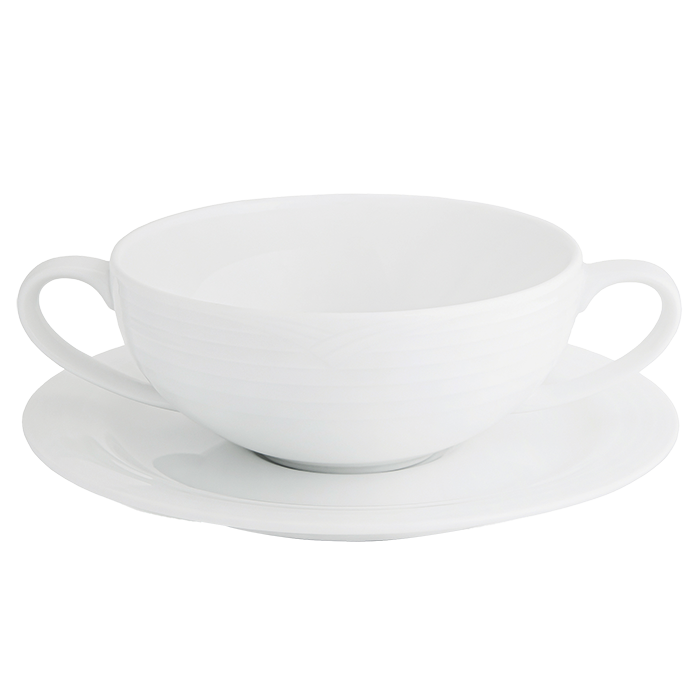 Arctic White Soup Cup and Saucer