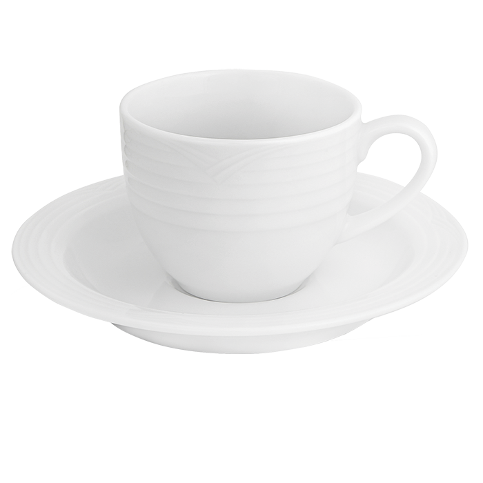 Arctic White Espresso Stackable Cup and Saucer 100ml