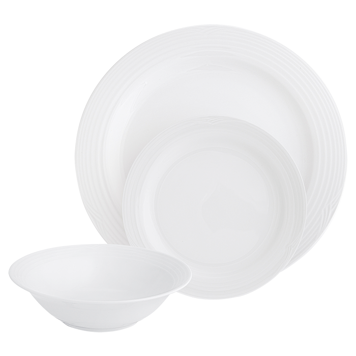 Arctic White 12 Piece Dinner Set