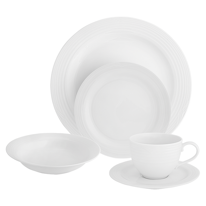 Arctic White 20 Piece Dinner Set