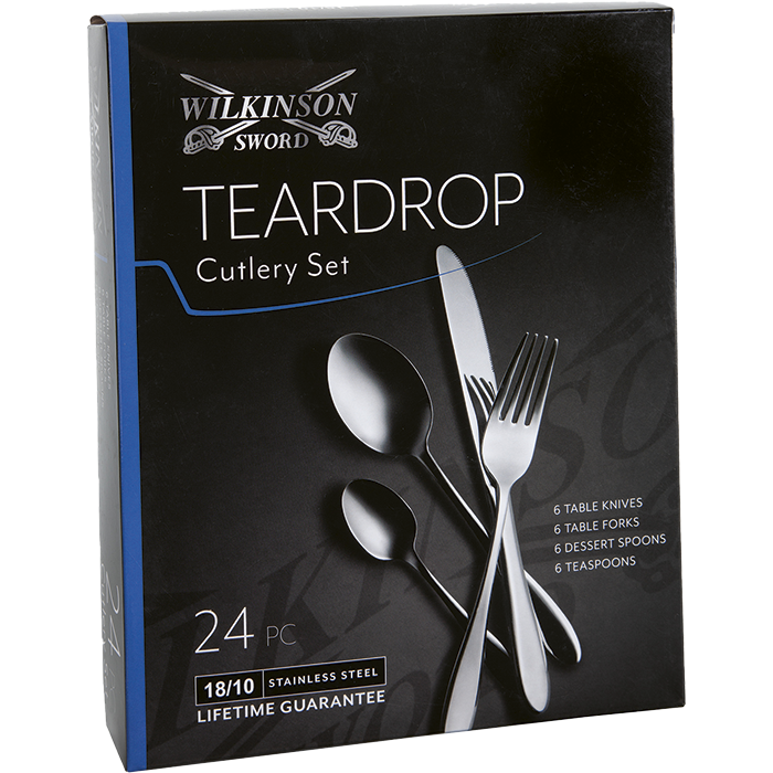 Teardrop 24 Piece Cutlery Set