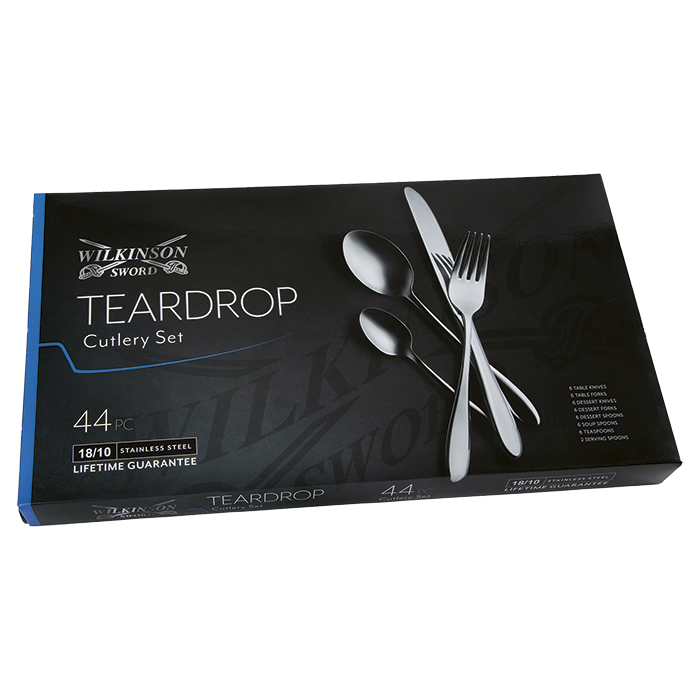 Teardrop 44 Piece Cutlery Set