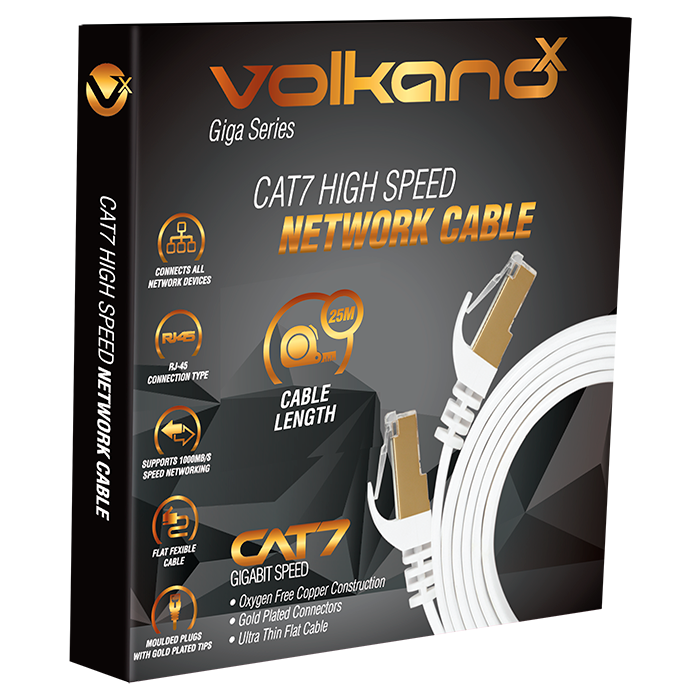 Volkano Giga Series Cat 7 Ethernet Cable 25m