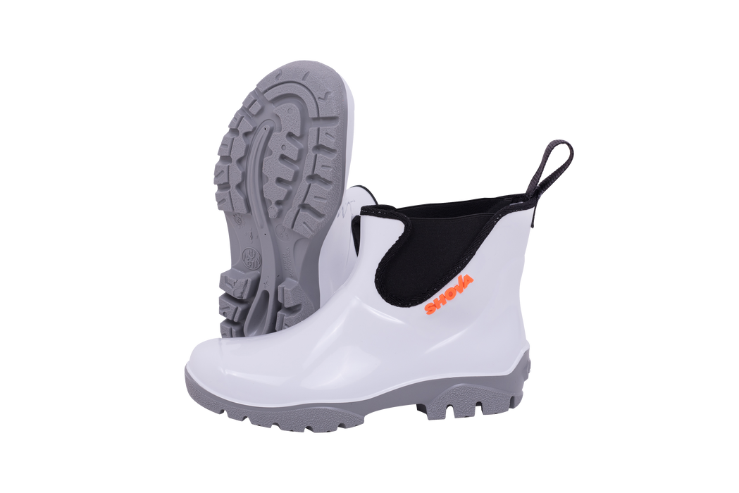 Shova White Grey  Chelsea Boot