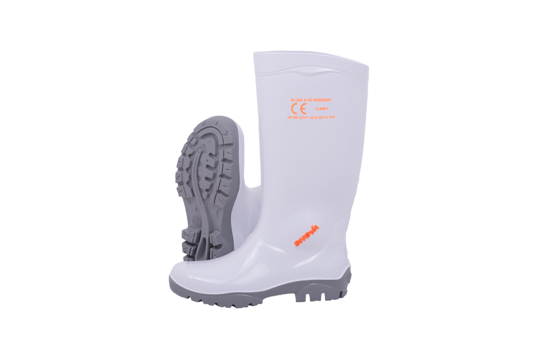 Shova White Grey Gumboot Occupational Use+ Nitrile